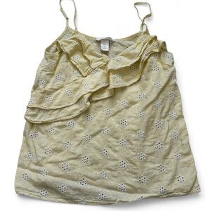 H&M Soft Yellow Eyelet Camisole